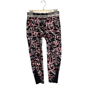Under Armour Youth Large Compression Leggings Pink Black Gray Athletic YLG